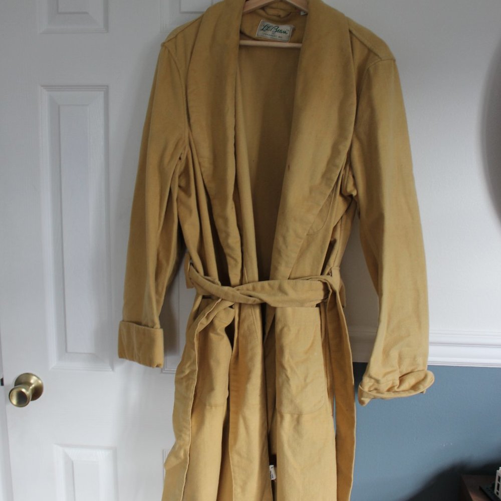 Vintage Mens LL Bean Flannel Robe